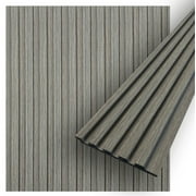 Concord Panels | Faux Wood Slat - Grey | Waterproof Slat Panel | 94.5” x 4.8” Each | Wood Wall Panels for Interior Decor CO600-02 (Pack of 6 - 18.9 sqft)